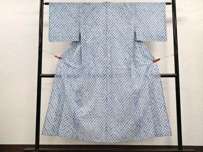 平和屋着物∴夏物　浴衣　有松鳴海絞り　蜘蛛絞り　綿　逸品　CABK6487ze