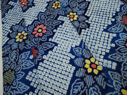 平和屋着物∴夏物　浴衣　有松鳴海絞り　草花文　綿　逸品　未使用　CABK6497ze