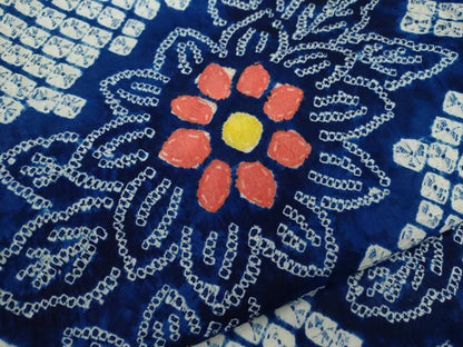 平和屋着物∴夏物　浴衣　有松鳴海絞り　草花文　綿　逸品　未使用　CABK6497ze