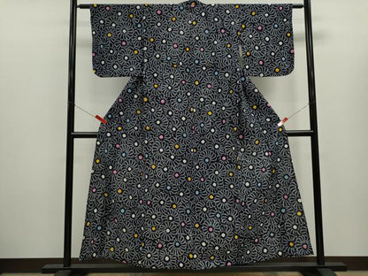 平和屋着物∴夏物　浴衣　有松鳴海絞り　花尽くし　綿　逸品　CABK6507ze