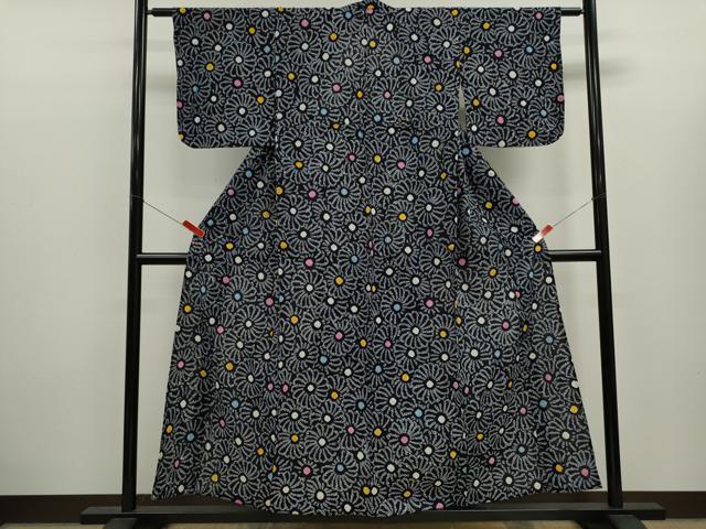平和屋着物∴夏物　浴衣　有松鳴海絞り　花尽くし　綿　逸品　CABK6507ze