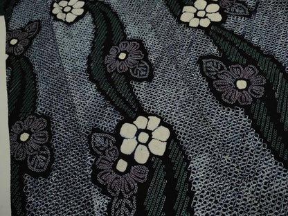 平和屋着物∴夏物　浴衣　有松鳴海絞り　草花文　綿　逸品　CABK6524ze