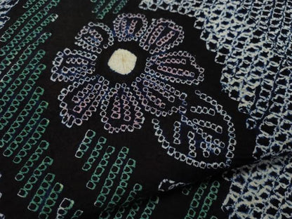 平和屋着物∴夏物　浴衣　有松鳴海絞り　草花文　綿　逸品　CABK6524ze