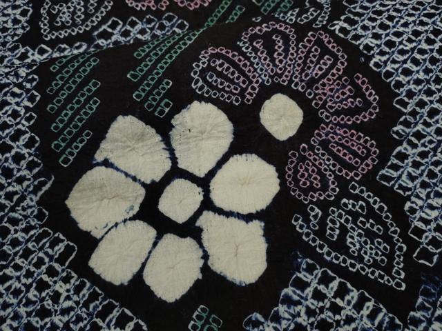 平和屋着物∴夏物　浴衣　有松鳴海絞り　草花文　綿　逸品　CABK6524ze