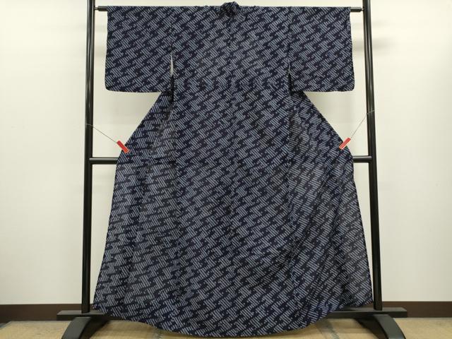 平和屋着物∴夏物　浴衣　有松鳴海絞り　霞文　綿　逸品　CABK6525ze