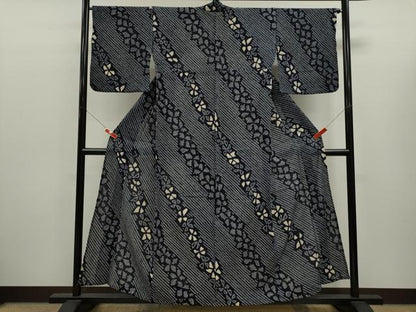 平和屋着物∴夏物　浴衣　有松鳴海絞り　舞花文　綿　逸品　CABK6527ze