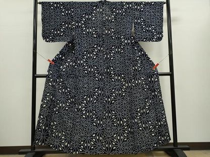 平和屋着物∴夏物　浴衣　有松鳴海絞り　麻の葉文様　綿　逸品　未使用　CABK6531ze