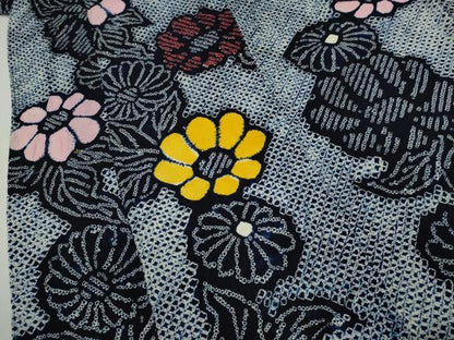 平和屋着物∴夏物　浴衣　有松鳴海絞り　舞花文　綿　逸品　CABK6541ze