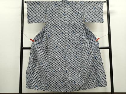 平和屋着物∴夏物　浴衣　有松鳴海絞り　蜘蛛絞り　綿　逸品　CABK6545ze