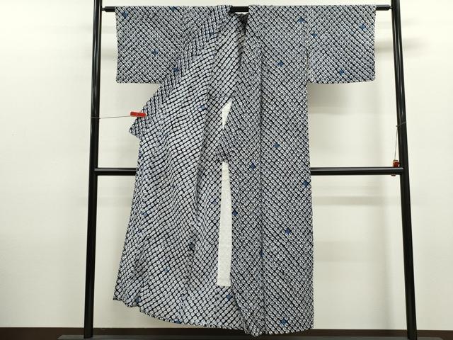 平和屋着物∴夏物　浴衣　有松鳴海絞り　蜘蛛絞り　綿　逸品　CABK6545ze
