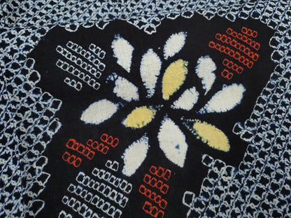 平和屋着物∴夏物　浴衣　有松鳴海絞り　舞花文　綿　逸品　CABK6547ze