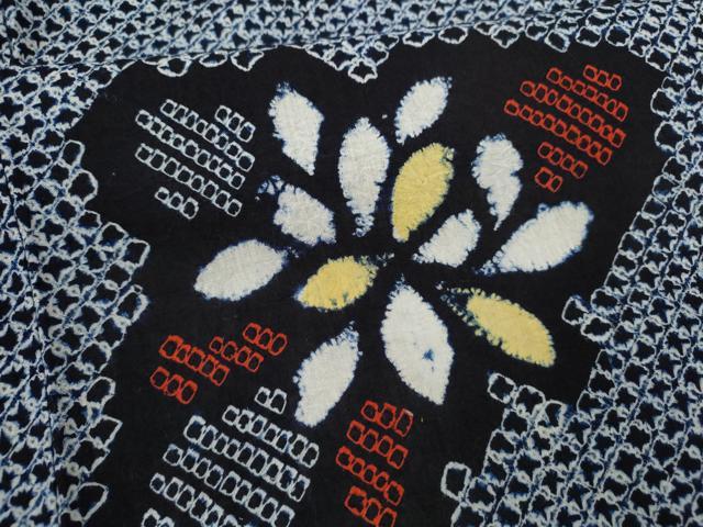 平和屋着物∴夏物　浴衣　有松鳴海絞り　舞花文　綿　逸品　CABK6547ze