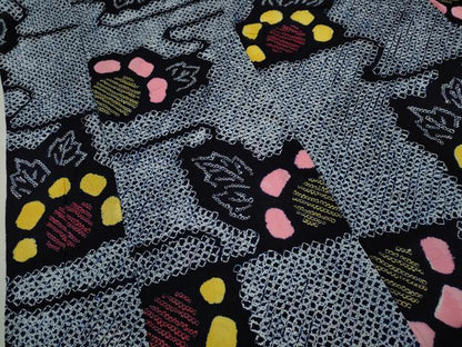平和屋着物∴夏物　浴衣　有松鳴海絞り　草花文　綿　逸品　CABK6551ze