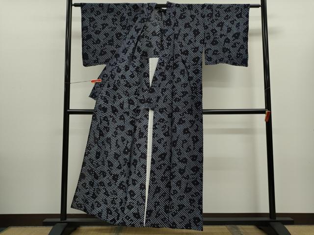 平和屋着物∴夏物　浴衣　有松鳴海絞り　抽象文　綿　逸品　CABK6553ze