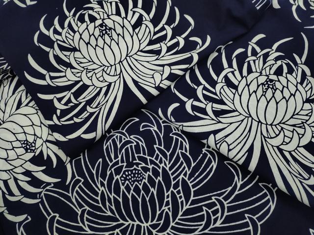 平和屋着物∴夏物　浴衣　注染　乱菊　手縫い　綿　逸品　CABK6559ze