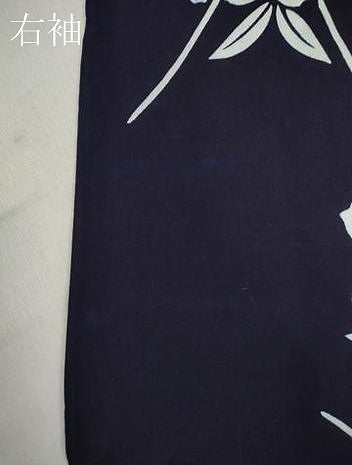平和屋着物∴夏物　浴衣　注染　草花文　手縫い　綿　逸品　CABK6562ze