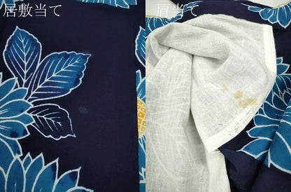 平和屋着物∴夏物　浴衣　注染　向日葵　綿　逸品　CABK6564ze
