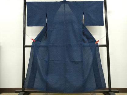 平和屋着物∴夏物　阿波しじら織　浴衣　縞　逸品　CABK6595ze