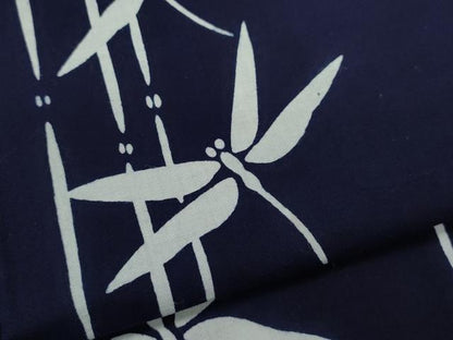 平和屋着物∴夏物　浴衣　注染　トンボ　手縫い　綿　逸品　CABK6598ze