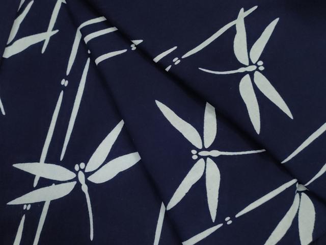 平和屋着物∴夏物　浴衣　注染　トンボ　手縫い　綿　逸品　CABK6598ze