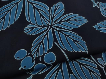 平和屋着物∴夏物　浴衣　注染　葡萄蔦の葉文　手縫い　綿　逸品　CABK6609ze