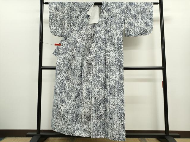 平和屋着物∴夏物　浴衣　注染　芒　手縫い　綿　逸品　CABK6610ze