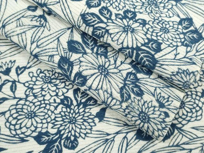 平和屋着物∴夏物　浴衣　注染　綿絽　草花文　手縫い　綿　逸品　CABK6614ze