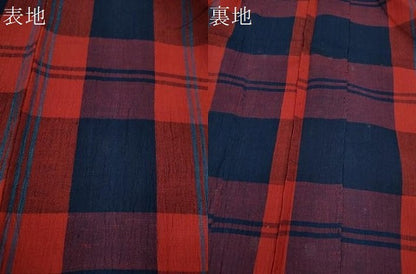 平和屋着物∴夏物　浴衣　格子柄　綿　逸品　CABK6628ze