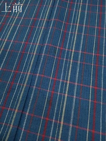 平和屋着物∴夏物　阿波しじら織　浴衣　格子柄　綿　逸品　CABK6630ze