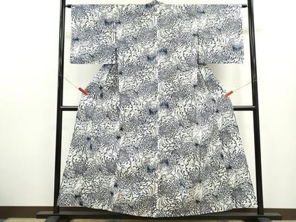 平和屋着物∴夏物　浴衣　乱菊　綿　逸品　CABK6647ze