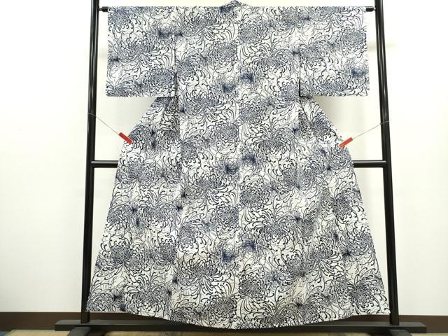 平和屋着物∴夏物　浴衣　乱菊　綿　逸品　CABK6647ze
