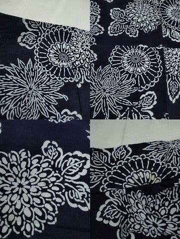 平和屋着物∴夏物　浴衣　注染　草花文　手縫い　綿　逸品　CABK6655ze
