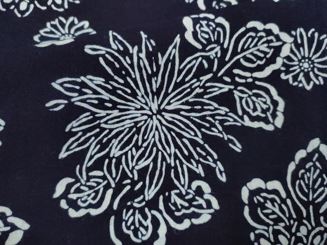 平和屋着物∴夏物　浴衣　注染　草花文　手縫い　綿　逸品　CABK6655ze
