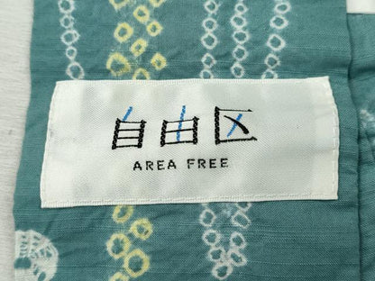 平和屋着物∴夏物　浴衣　有松鳴海絞り　舞花文　綿　逸品　CABK6660ze