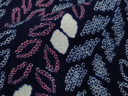 平和屋着物∴夏物　浴衣　有松鳴海絞り　舞葉流線文　綿　逸品　CABK6662ze