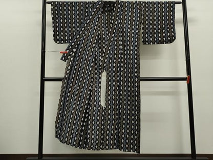 平和屋着物∴夏物　浴衣　有松鳴海絞り　菱間道　綿　逸品　CABK6677ze