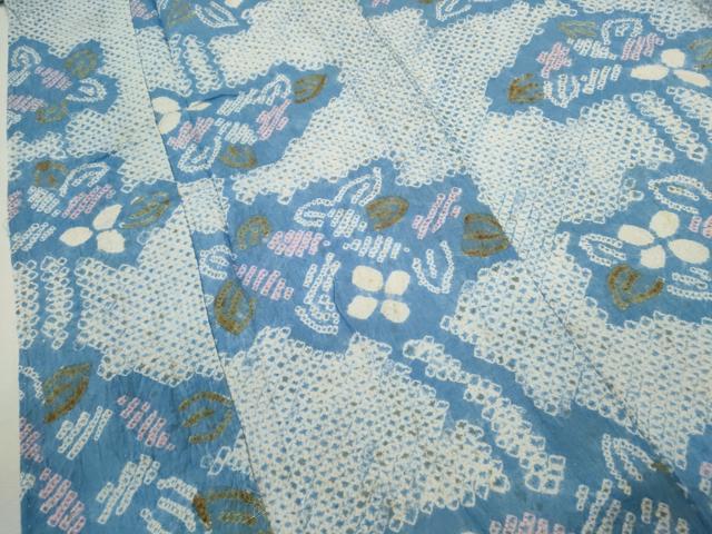 平和屋着物∴夏物　浴衣　有松鳴海絞り　草花文　綿　逸品　CABK6691ze