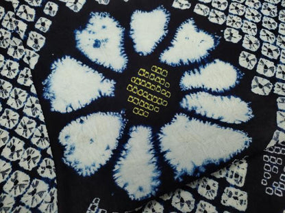 平和屋着物∴夏物　浴衣　有松鳴海絞り　草花文　綿　逸品　CABK6696ze