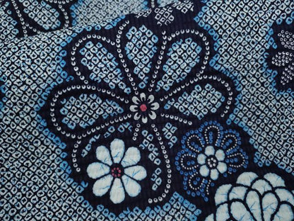 平和屋着物∴夏物　浴衣　リップル生地　舞花文　手縫い　綿　逸品　CABK6712ze
