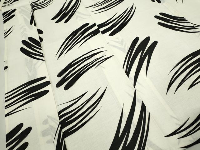 平和屋着物∴夏物　浴衣　注染　抽象文　手縫い　綿　逸品　CABK6727ze