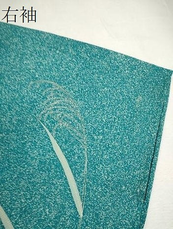 平和屋着物＊夏物　訪問着　絽　草花文　たたき染め　銀彩　正絹　逸品　CABK6748ze