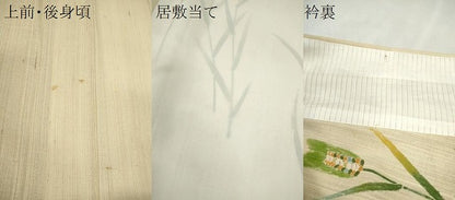 平和屋着物＊夏物　訪問着　紗紬　稲穂　正絹　逸品　CABK6771ze