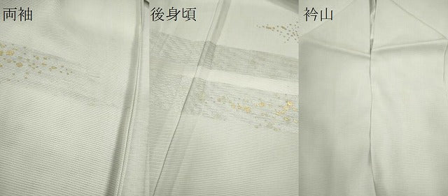 平和屋着物＊夏物　訪問着　絽　刺繍　枝花文　金銀彩　正絹　逸品　CABK6773ze