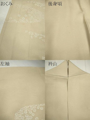 平和屋着物＊夏物　訪問着　絽　刺繍　舞花文　金銀彩　正絹　逸品　CABK6778ze