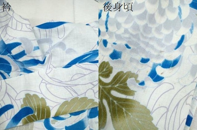 平和屋着物∴夏物　浴衣　乱菊　綿　逸品　CABK6792ze