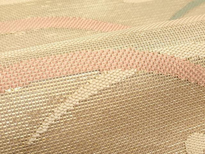 平和屋着物＊夏物　太鼓柄袋帯　露芝文　金糸　正絹　逸品　CABK6803rv