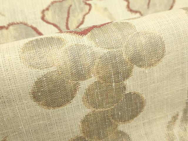 平和屋着物＊夏物　六通柄袋帯　葡萄蔦の葉文　金糸　正絹　逸品　CABK6807rv