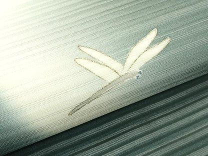 平和屋着物＊夏物　九寸名古屋帯　トンボ　金彩　正絹　逸品　CABK6812rv