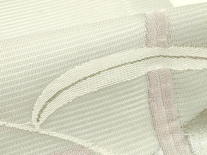 平和屋着物＊夏物　九寸名古屋帯　草木文　銀糸　正絹　逸品　CABK6813rv