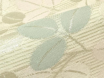 平和屋着物＊夏物　九寸名古屋帯　萩　銀糸　正絹　逸品　未使用　CABK6818rv